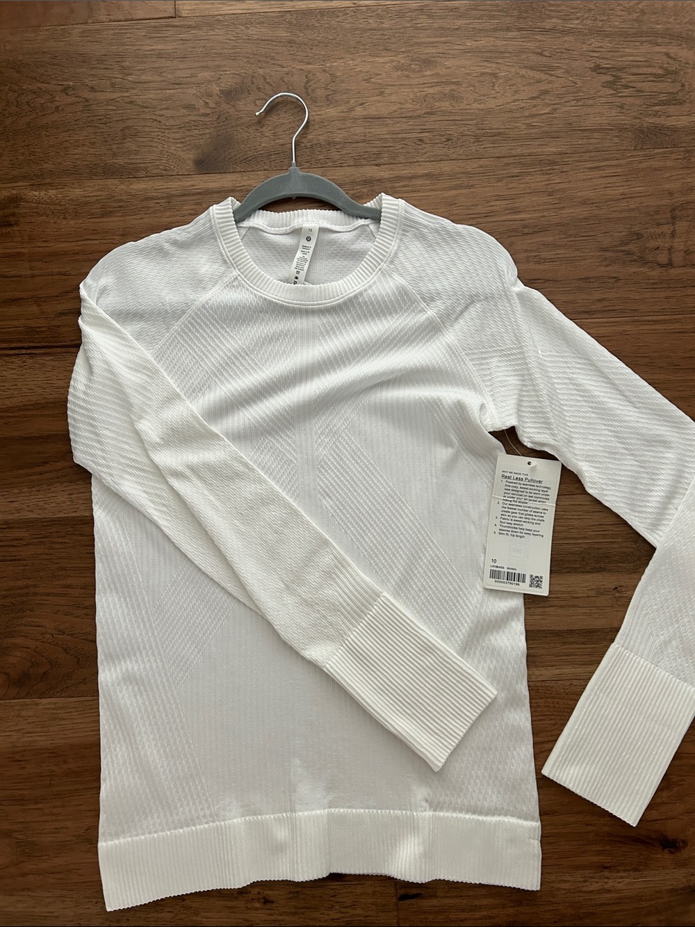 lululemon athletica White Ribbed Long-Sleeve Top